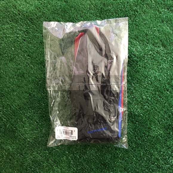 NEW CUTTERS REV PRO 3.0 WR FOOTBALL GLOVES XL BLACK w/ RED & ROYAL C-TACK PALMS - Picture 1 of 6